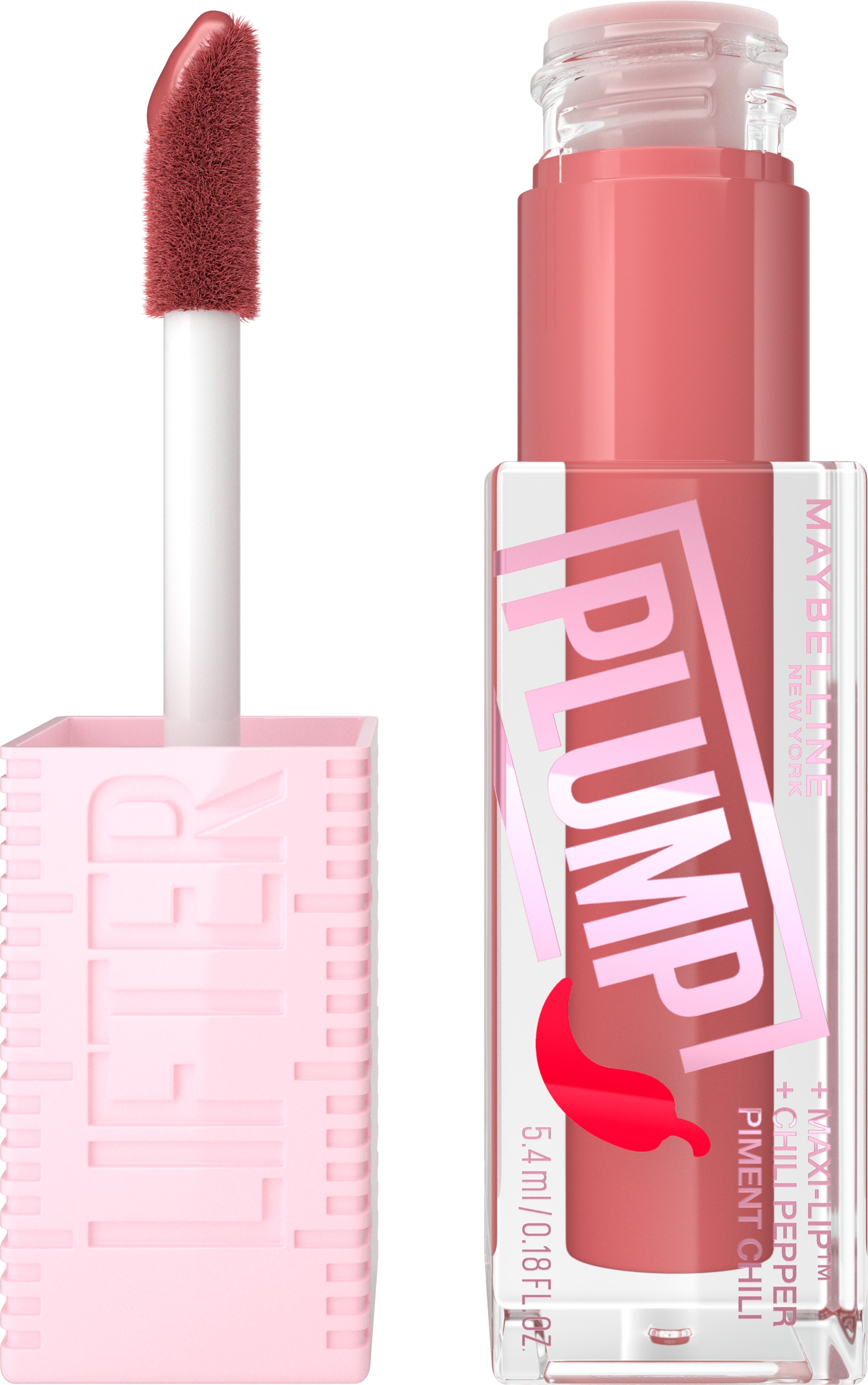 MAYBELLINE NEW YORK Lifter Plump 005 Peach Fever lesk na pery, 5,4 ml