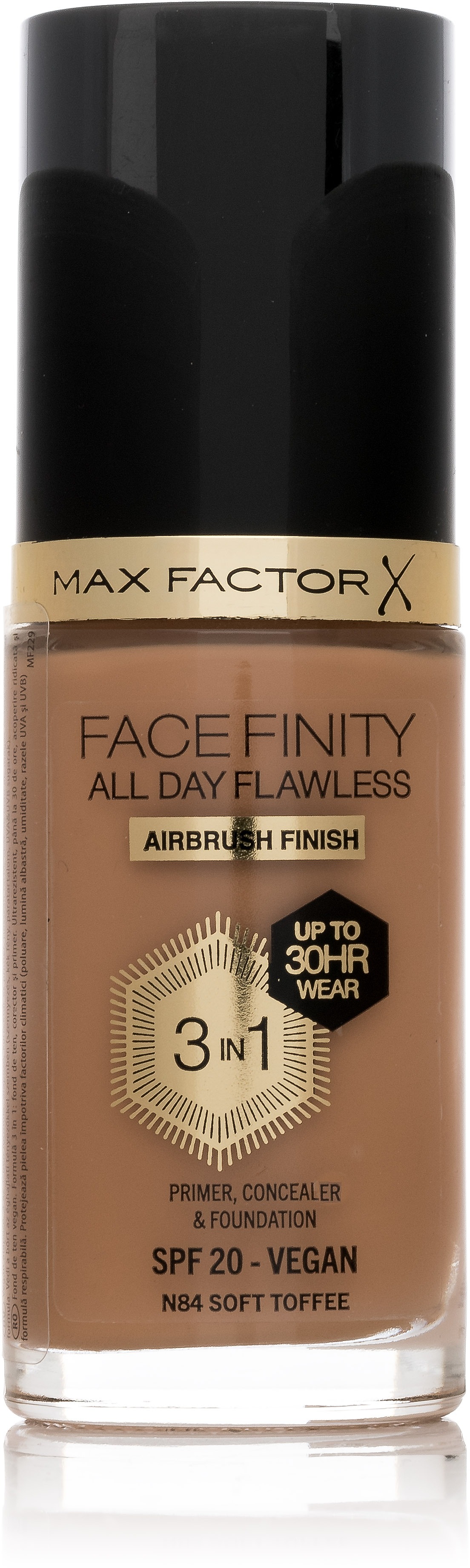 MAX FACTOR Facefinity All Day Flawless 3v1 SPF20 N84 Soft Toffee 30 ml