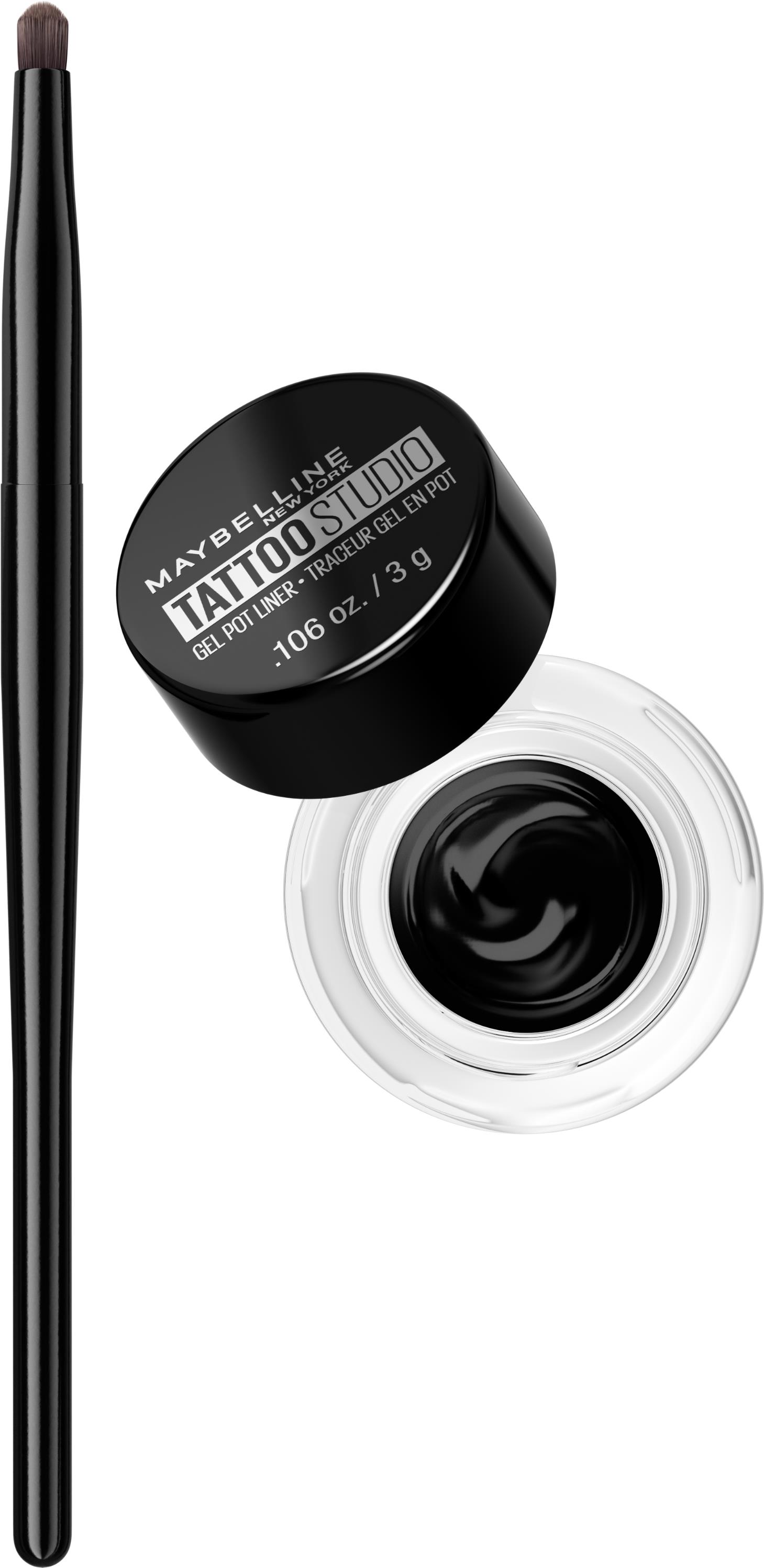 MAYBELLINE NEW YORK Tattoo Studio čierna gélová očná linka, 3 g