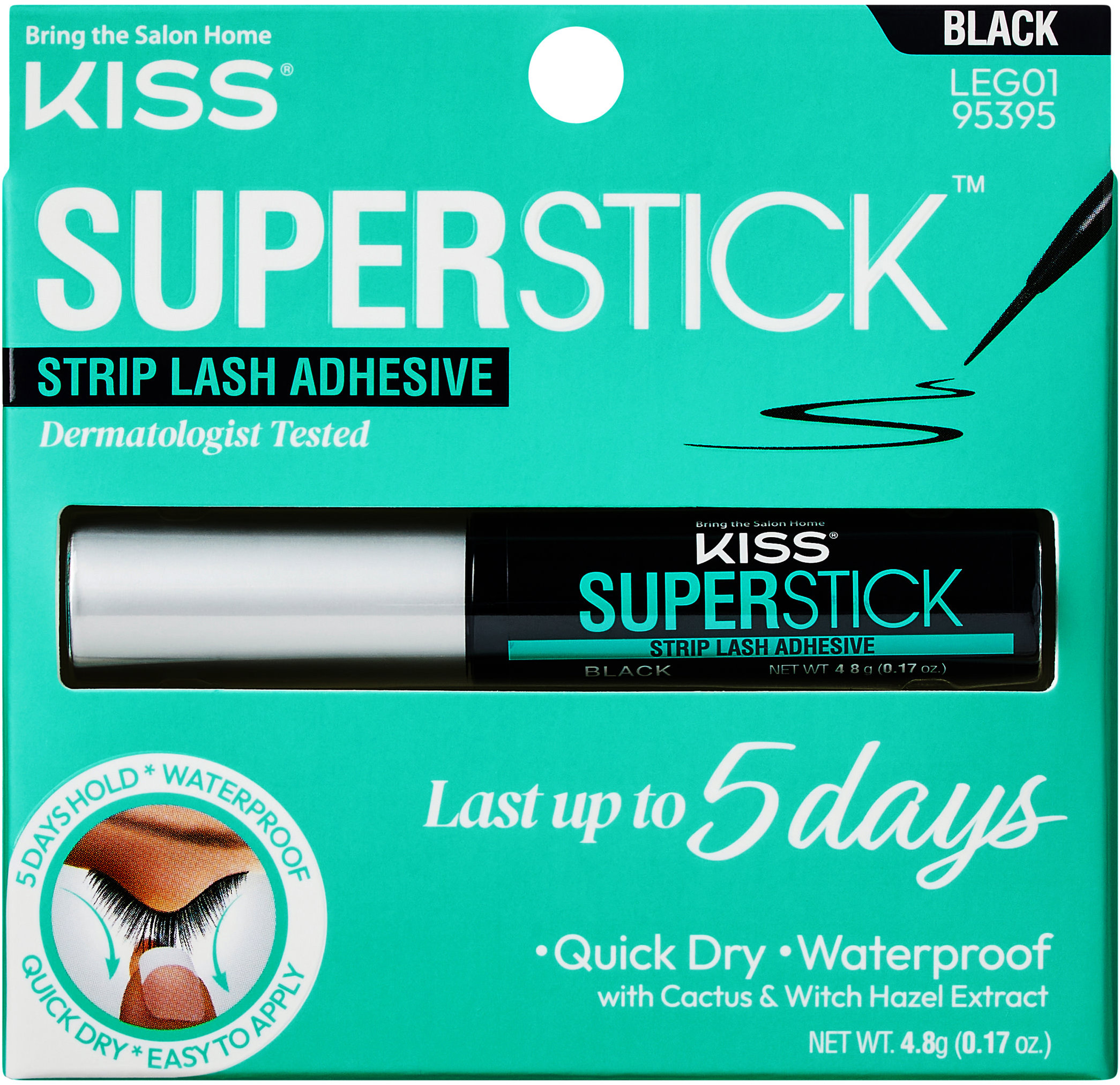 KISS Super Stick 5-Day Extended Wear Strip Lash Adhesive Black