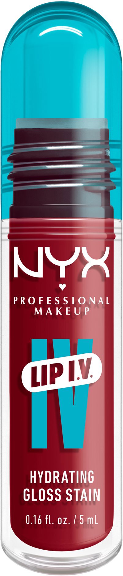 NYX PROFESSIONAL MAKEUP Lip IV Hydrating Gloss Stain, Berry Thirsty