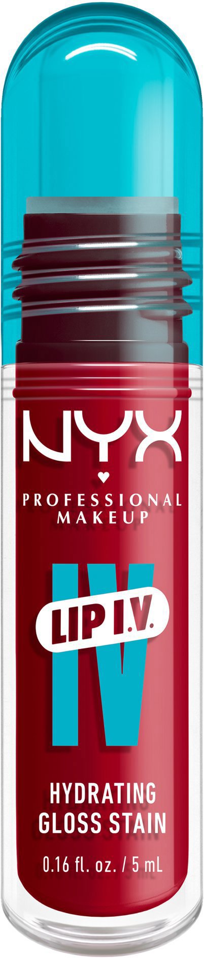 NYX PROFESSIONAL MAKEUP Lip IV Hydrating Gloss Stain, Red-y.Set.Wet!