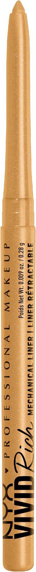 NYX PROFESSIONAL MAKEUP Vivid Rich Mechanical Liner ceruzka na oči 01 Amber Stunner, 0,28 g