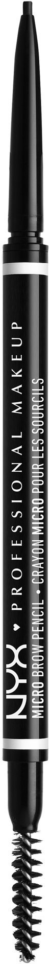 NYX PROFESSIONAL MAKEUP Micro Brow Pencil 08 Black ceruzka na obočie, 0,09 g