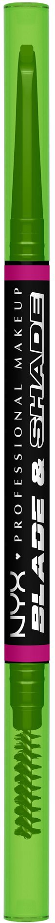 NYX PROFESSIONAL MAKEUP Blade & Shade, Dual Edge Brow Pencil, Black
