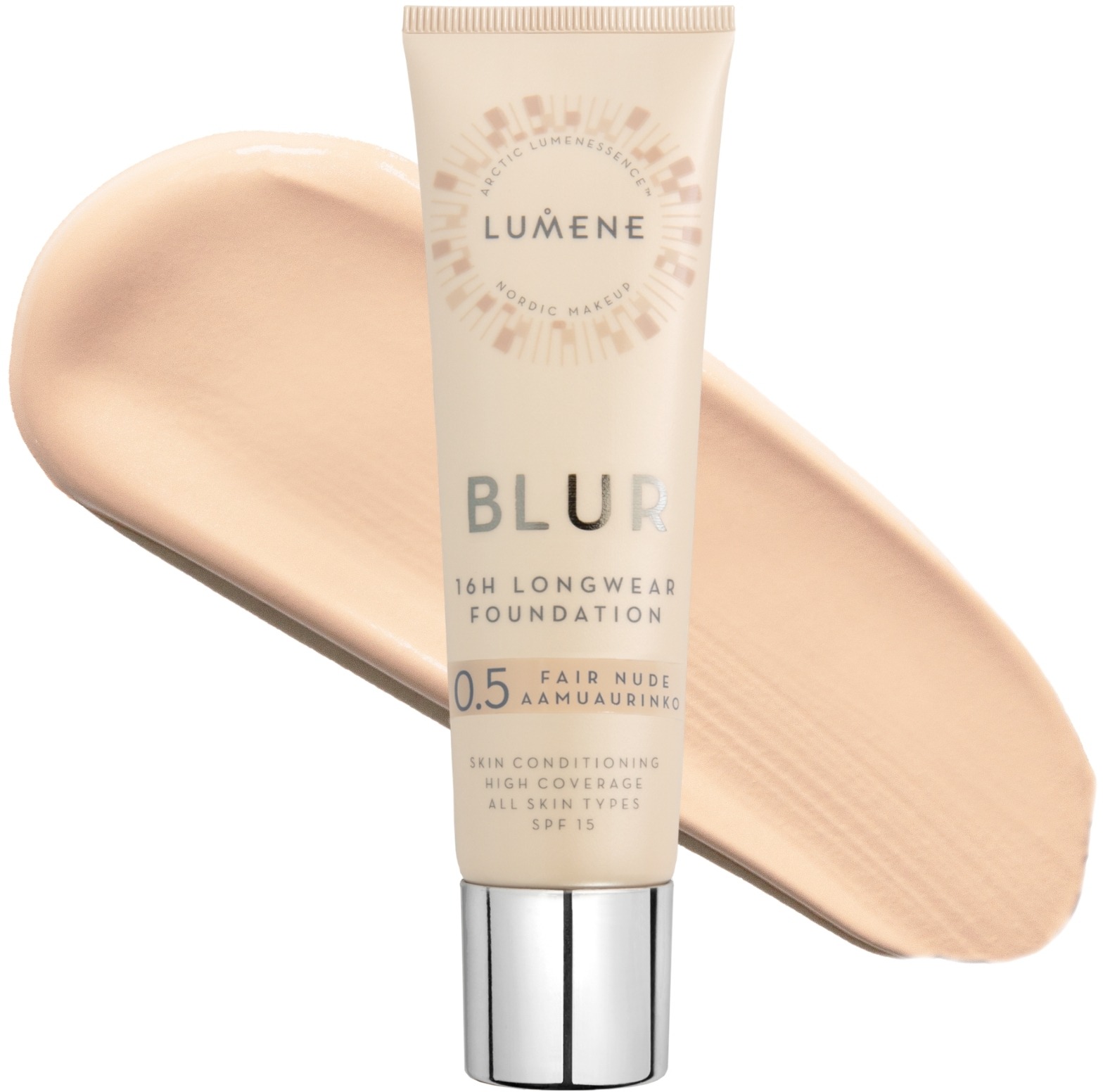 LUMENE Blur 16h Longwear Foundation SPF15 Shade 0.5 Fair Nude/Aamuaurinko