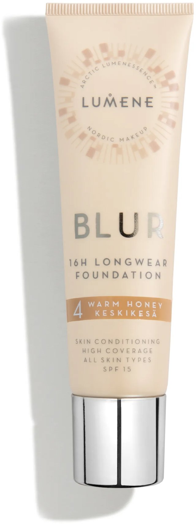 LUMENE Blur 16h Longwear Foundation SPF15 Shade 4 Warm Honey/Keskikesä