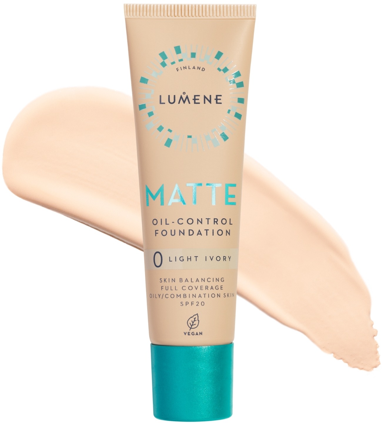 LUMENE Matte Oil-Control Foundation SPF20 Shade 0 Light Ivory