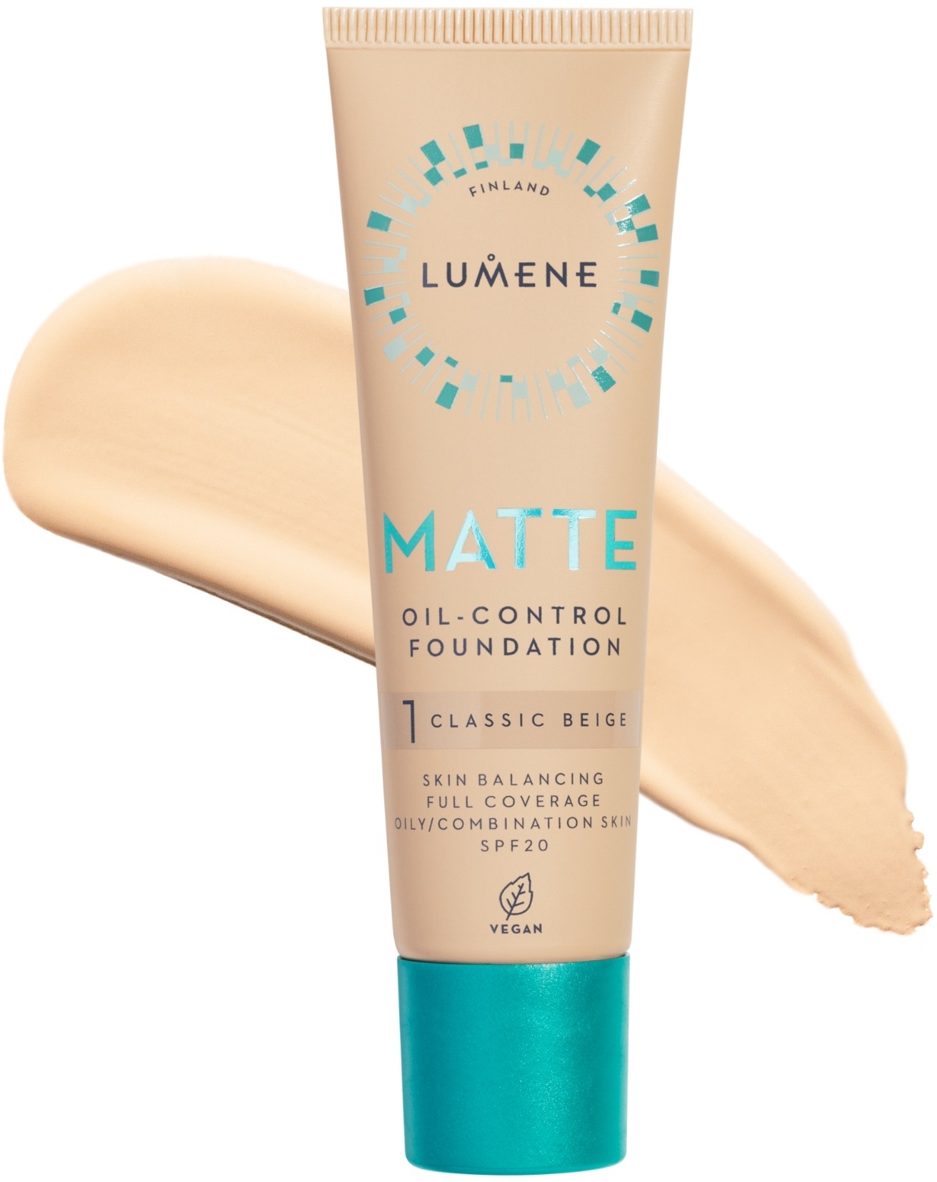 LUMENE Matte Oil-Control Foundation SPF20 Shade 1 Classic Beige