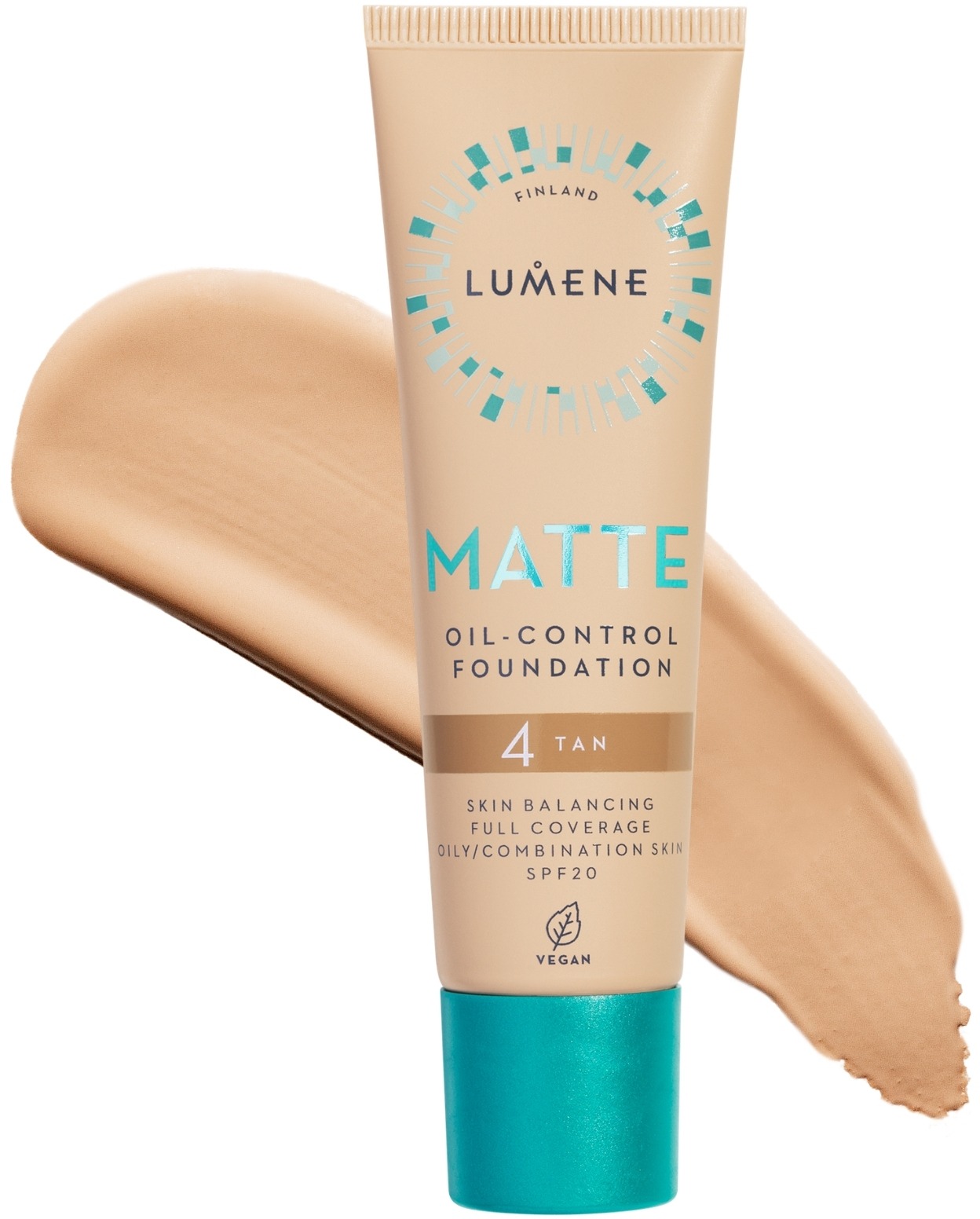 LUMENE Matte Oil-Control Foundation SPF20 Shade 4 Tan