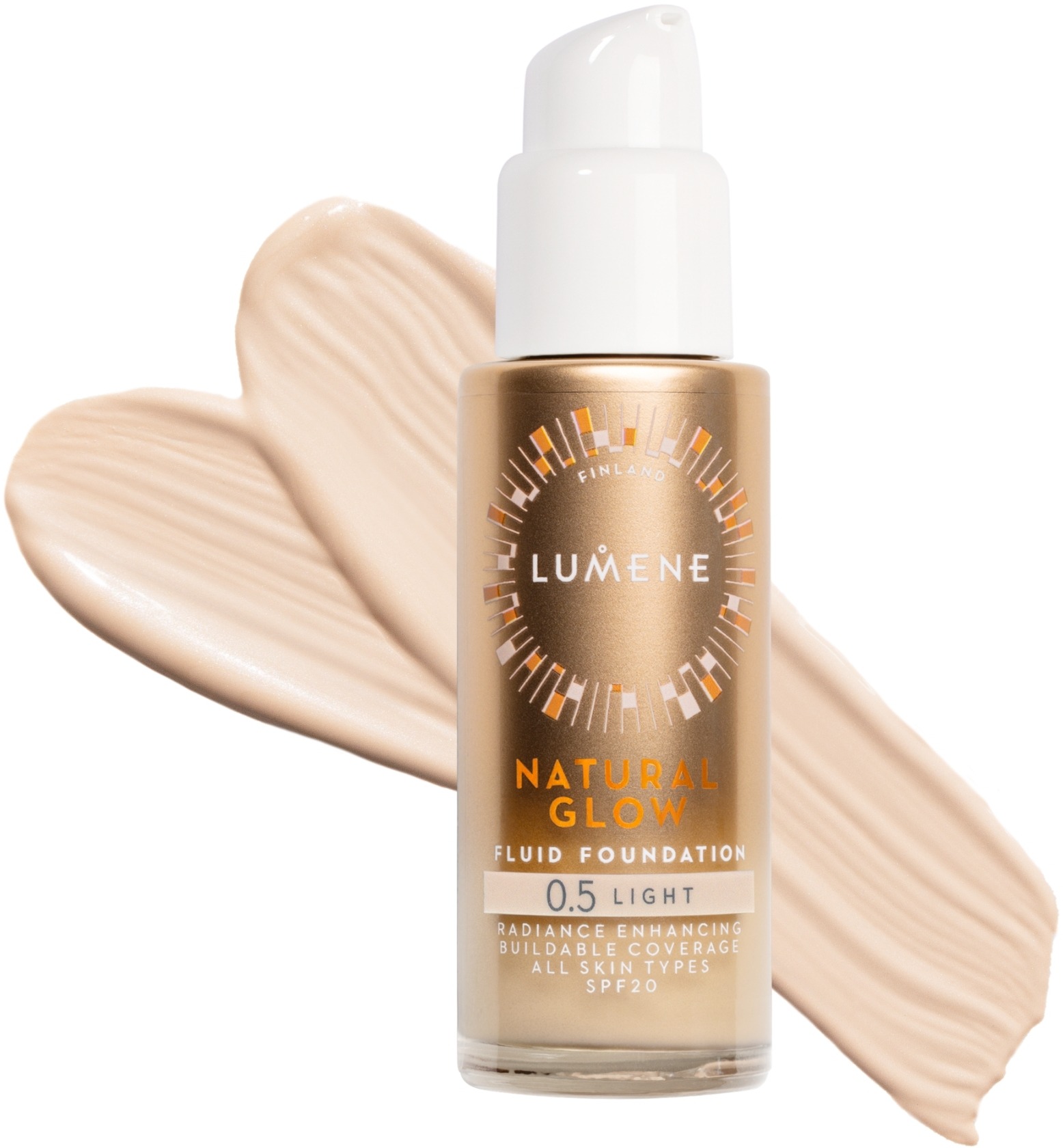 LUMENE Natural Glow Fluid Foundation SPF20 Shade 0.5 Light