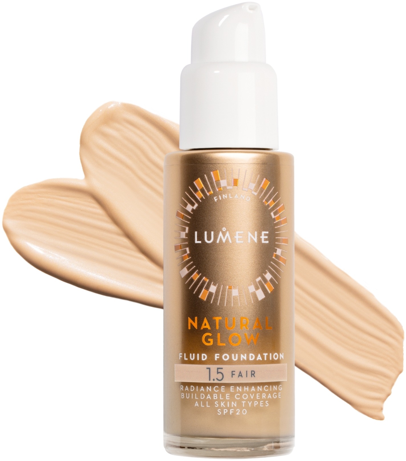 LUMENE Natural Glow Fluid Foundation SPF20 Shade 1.5 Fair
