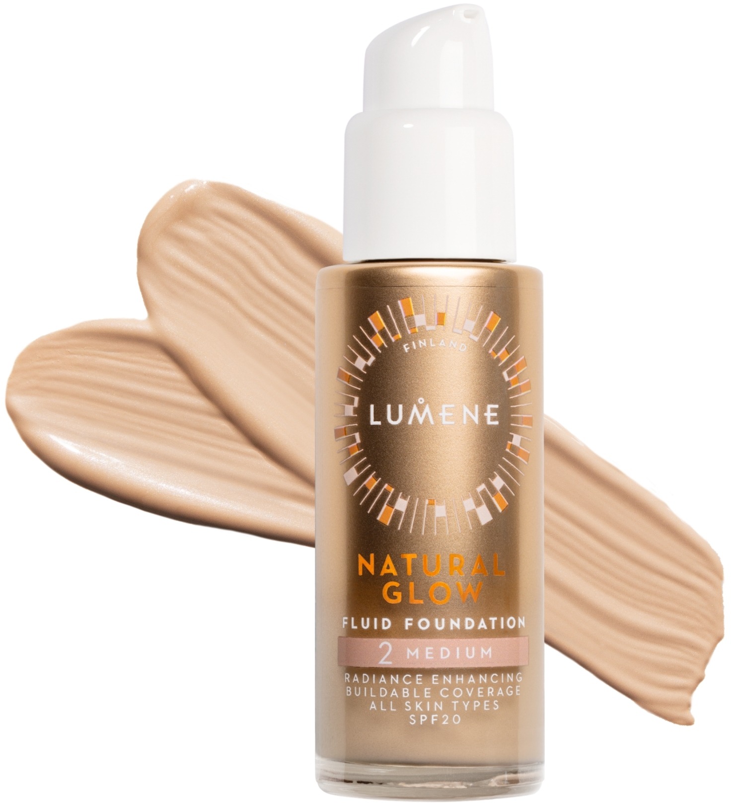 LUMENE Natural Glow Fluid Foundation SPF20 Shade 2 Medium