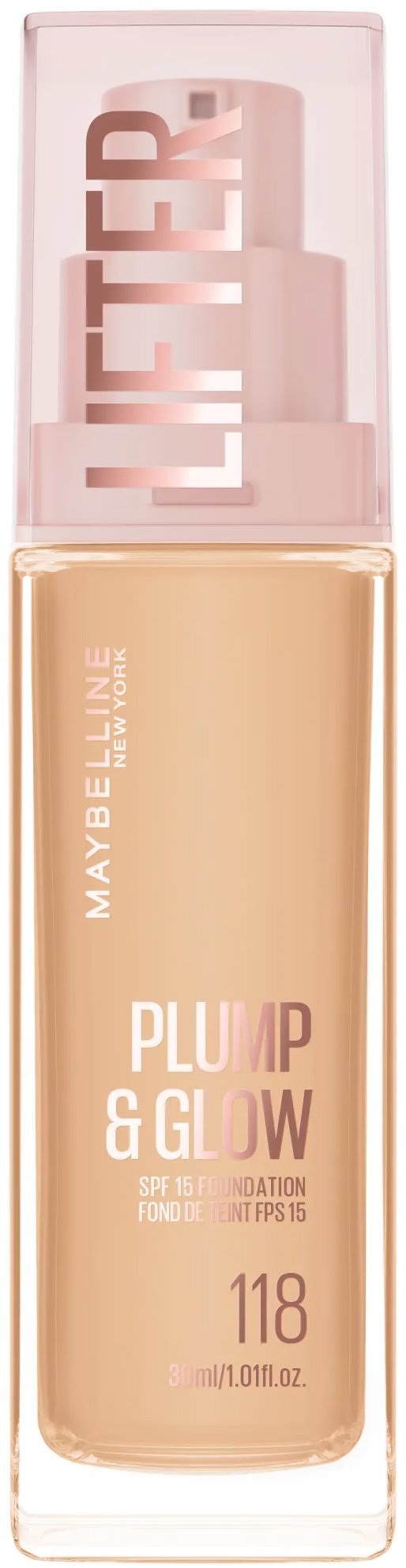 MAYBELLINE NEW YORK Lifter Foundation 118, rozjasňujúci mejkap, 30 ml