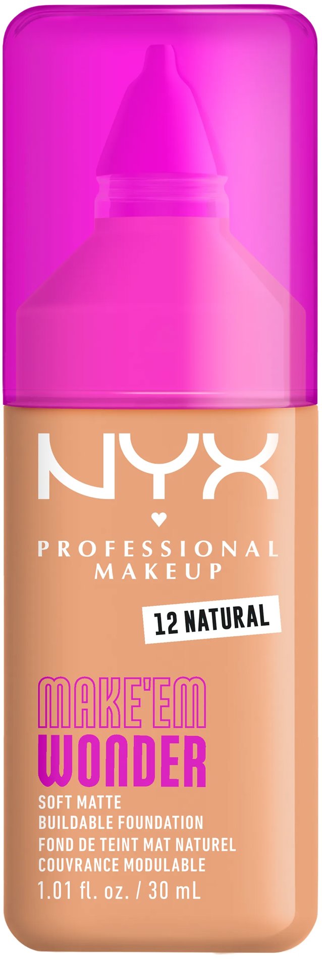NYX PROFESSIONAL MAKEUP Make 'EM Wonder Foundation 12 Natural, 30 ml