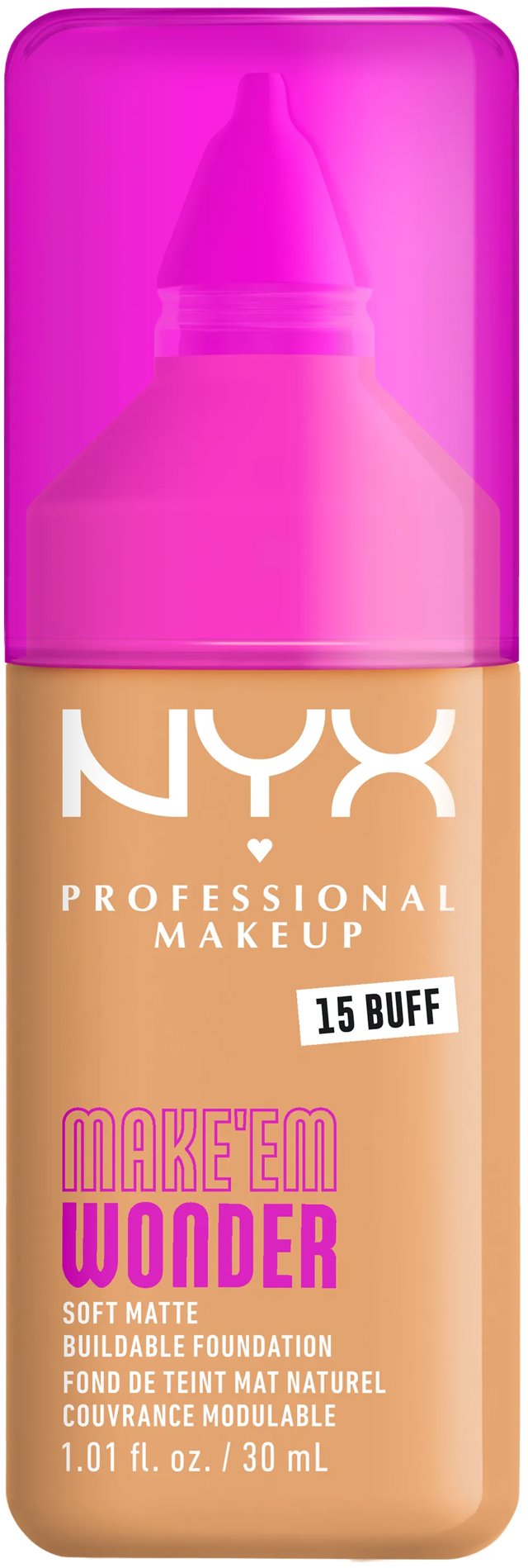 NYX PROFESSIONAL MAKEUP Make 'EM Wonder Foundation 15 Buff, 30 ml