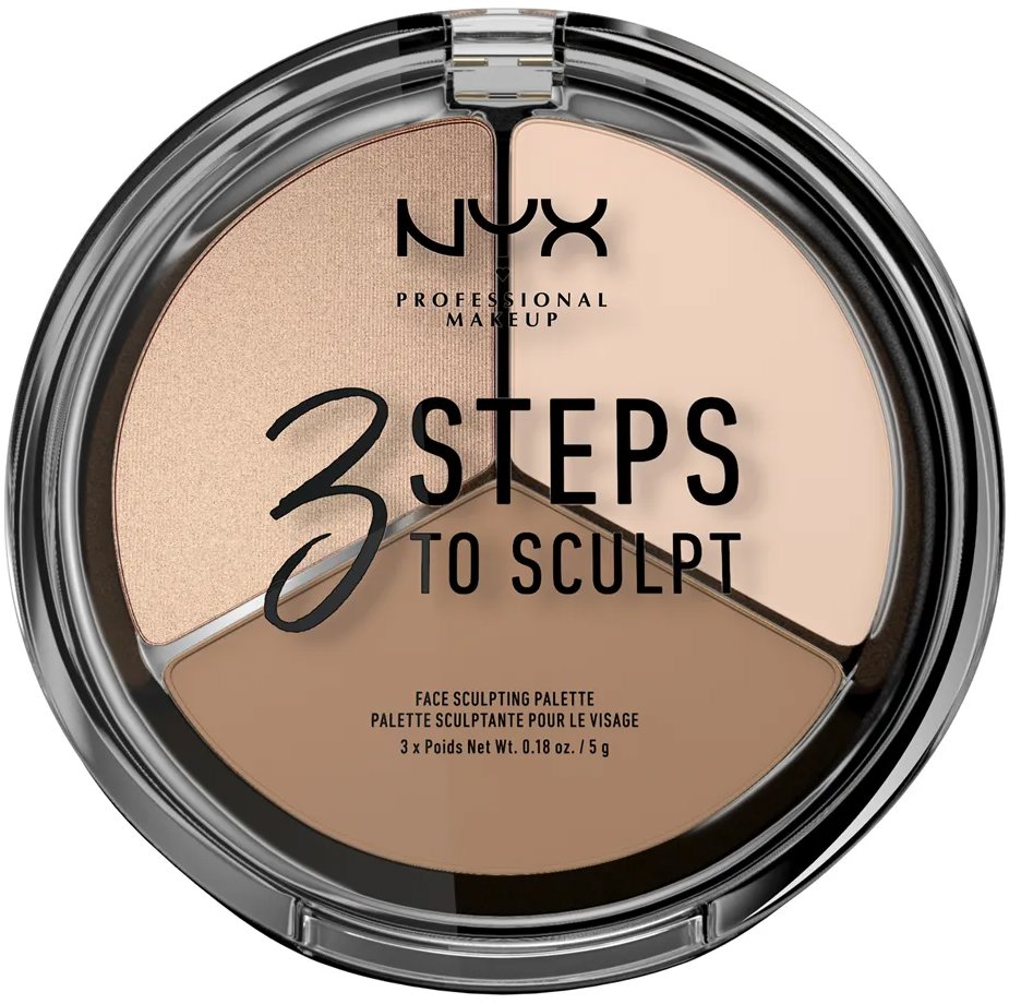 NYX PROFESSIONAL MAKEUP 3 Steps To Sculpt 01 Fair kontúrovacia paletka, 15 g