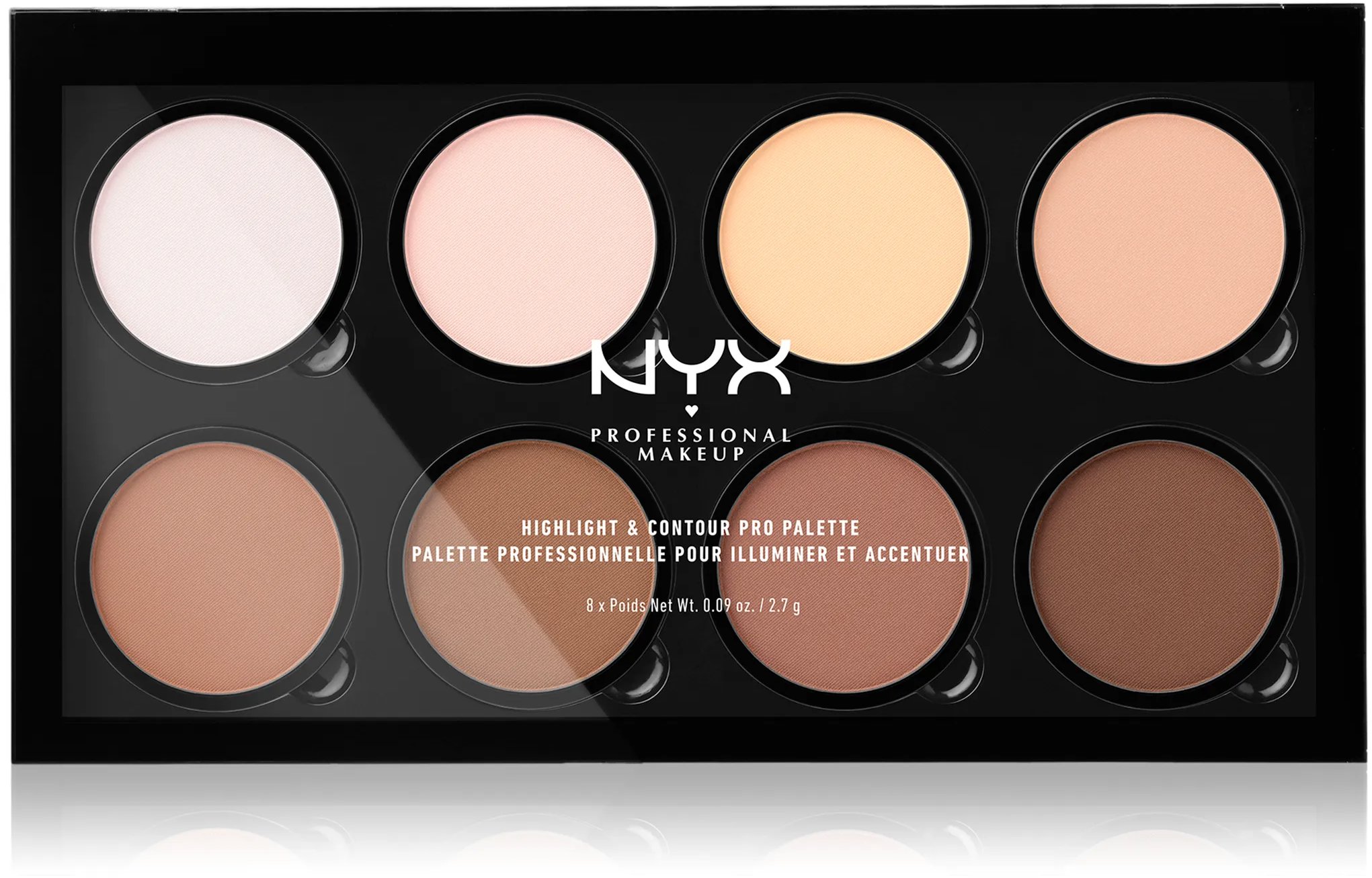 NYX PROFESSIONAL MAKEUP Highlight & Contour Pro Palette paleta rozjasňovačov, 21,6 g