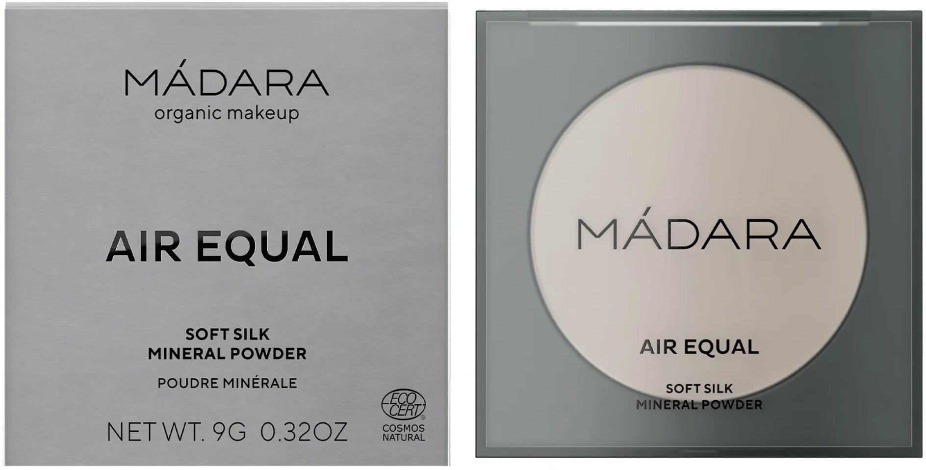 MÁDARA Air Equal Hodvábny minerálny púder #0 Translucent 9 g