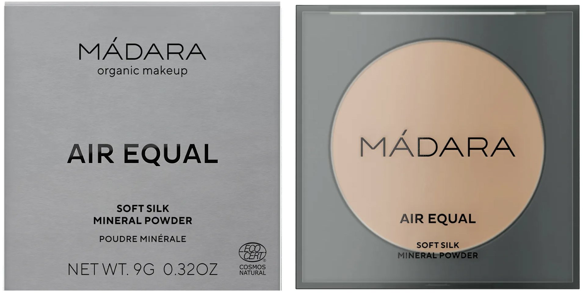 MÁDARA Air Equal Hodvábny minerálny púder #1 Fair 9 g