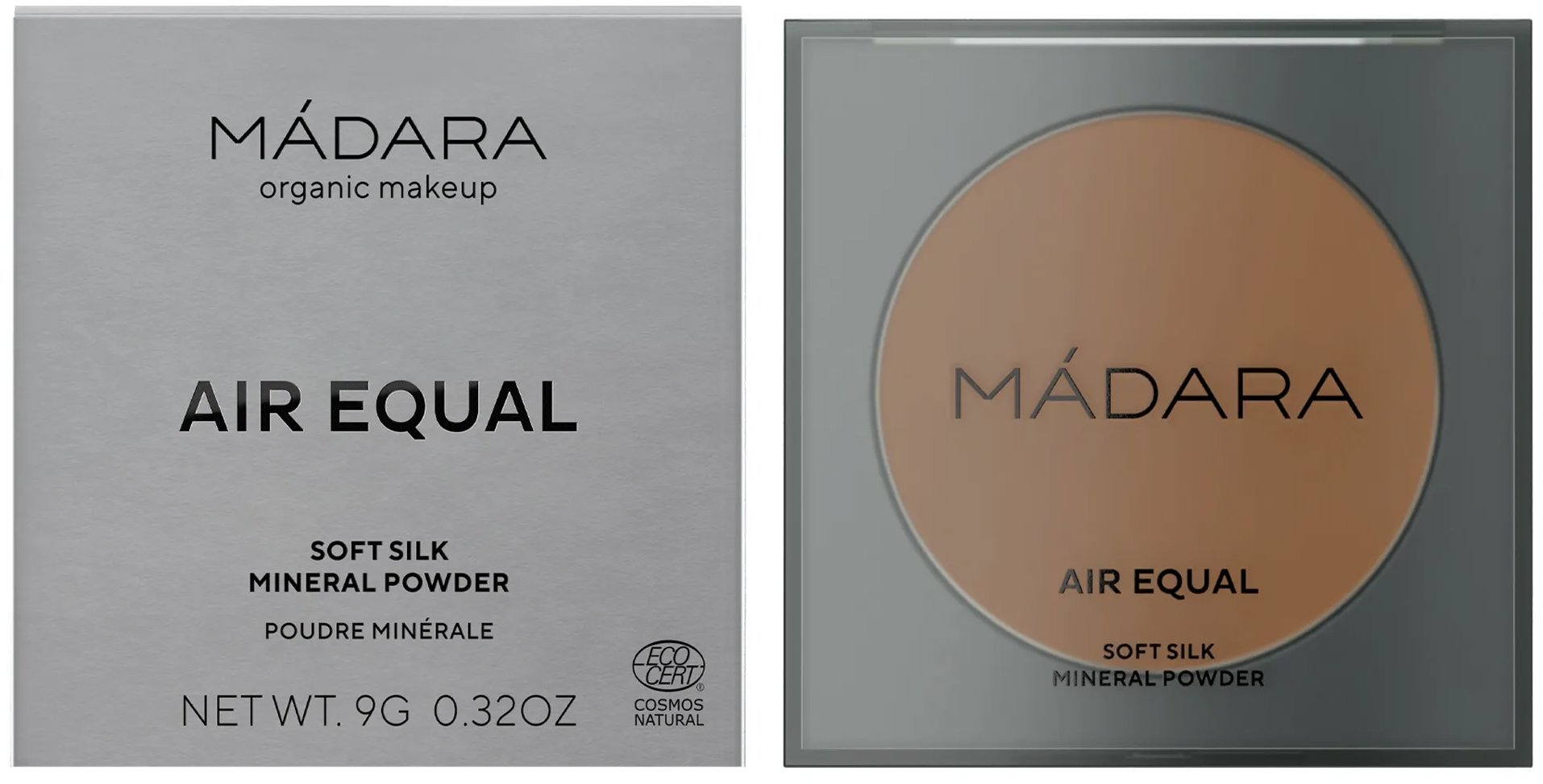 MÁDARA Air Equal Hodvábny minerálny púder #3 Deep 9 g