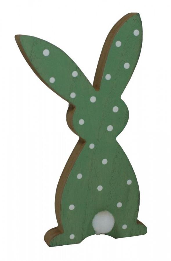GOBA Veľkonočná dekorácia – Zajačik zelený, 20 cm