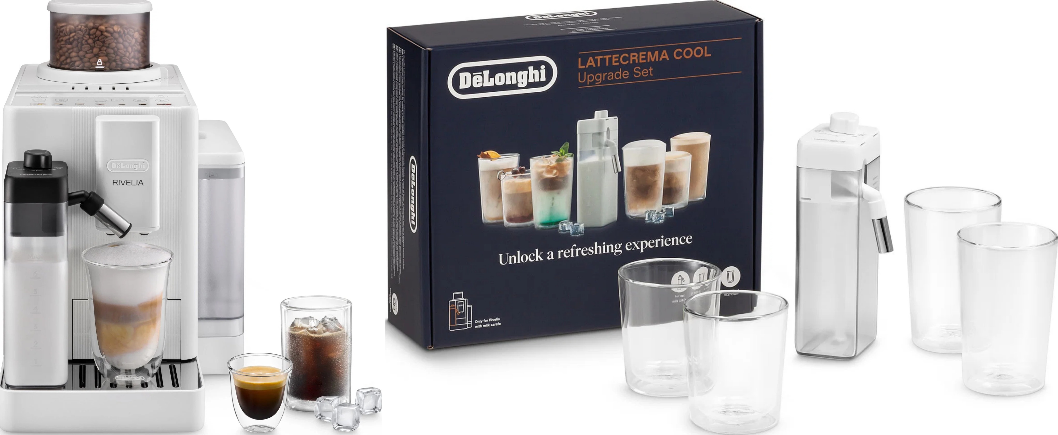 De'Longhi Rivelia Start EXAM 420.55.WXL & Lattecrema Cool Kit