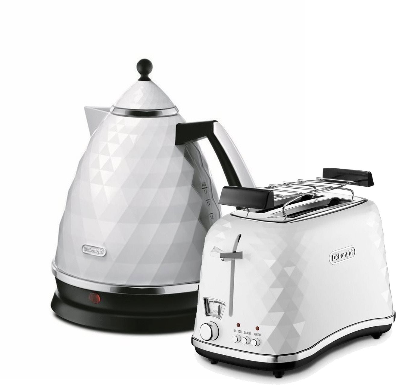 Raňajková kolekcia De'Longhi Brillante – biela (KBJ2001. W & CTJ2103. W)