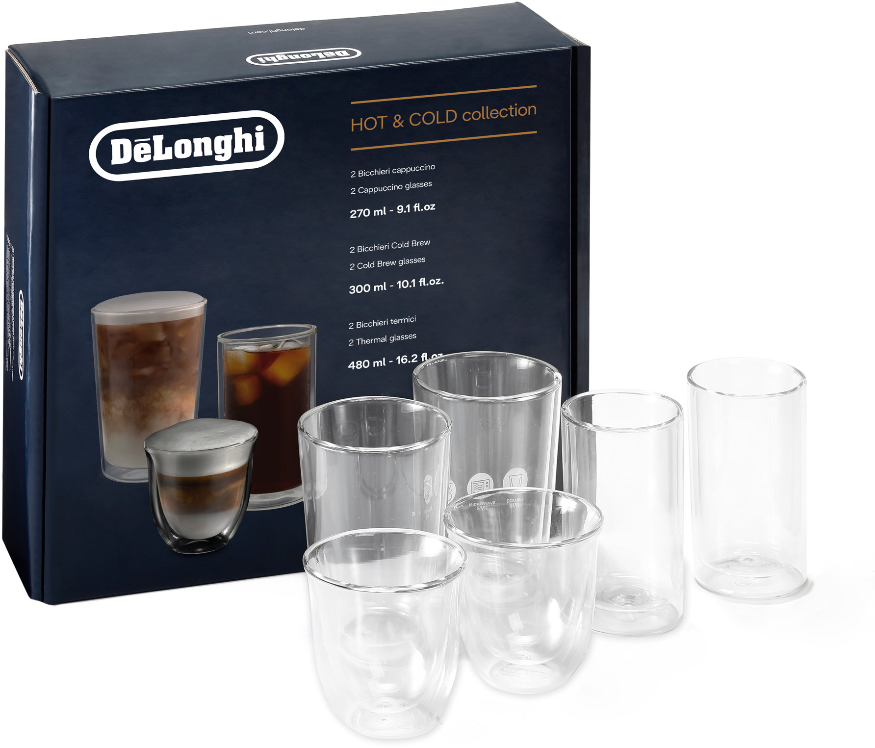 De'Longhi Hot&Cold Súprava pohárov