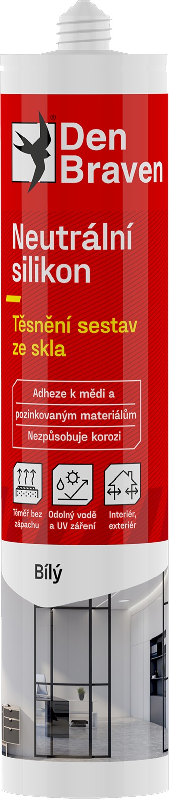 Den Braven Neutrálny silikón OXIM 280 ml transparent RL