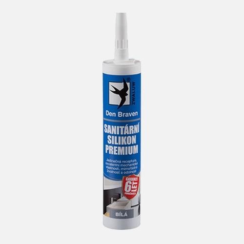 Den Braven – Sanitárny silikón, 280 ml, biely PREMIUM