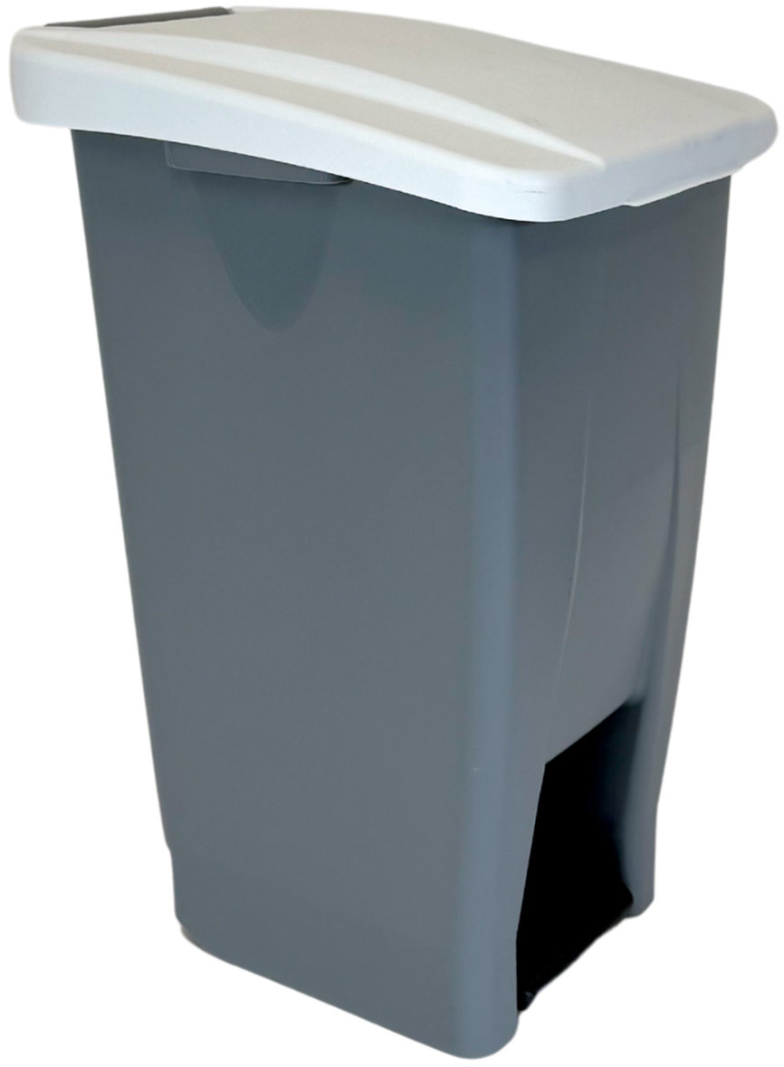 Denox Nášľapný odpadkový kôš GASTRO 60 l, biele veko, plastový s kolieskami