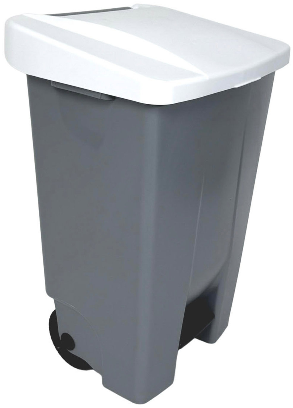 Denox Nášľapný odpadkový kôš GASTRO 80 l, biele veko, plastový s kolieskami