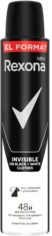 REXONA For Men Invisible B&W 200 ml