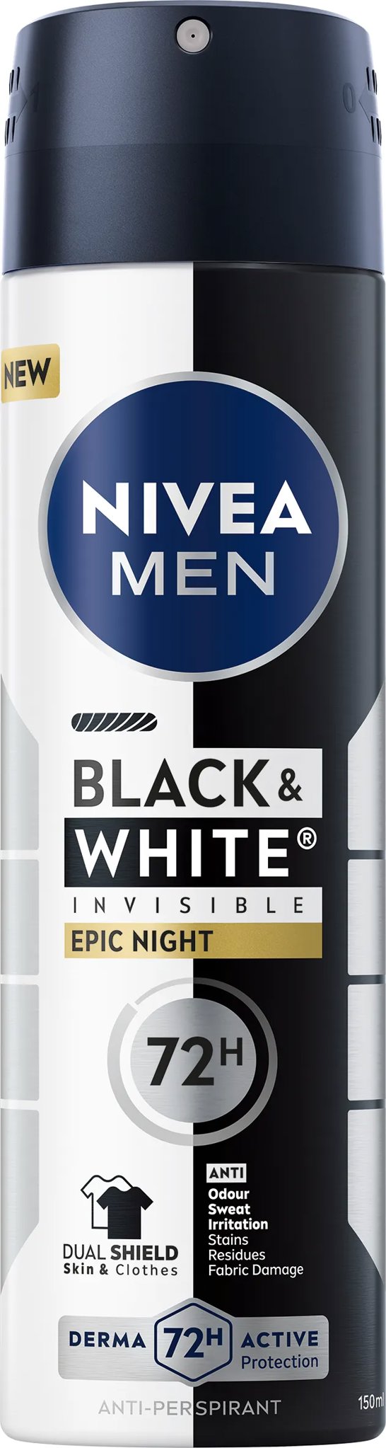 NIVEA Men sprej AP B&W Epic Night 150 ml