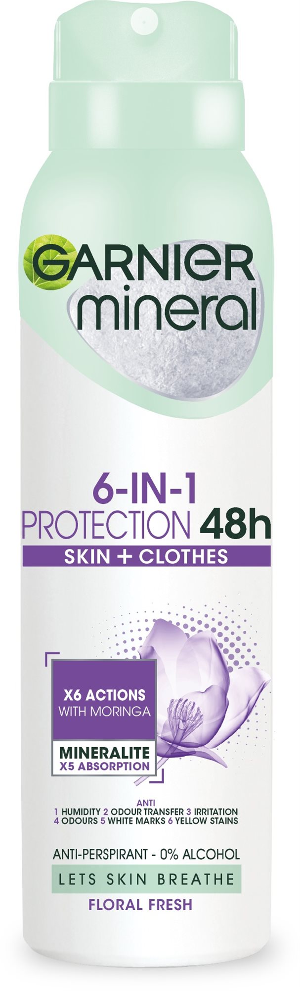 GARNIER Minerál Protection Floral 48H Spray Antiperspirant 150 ml