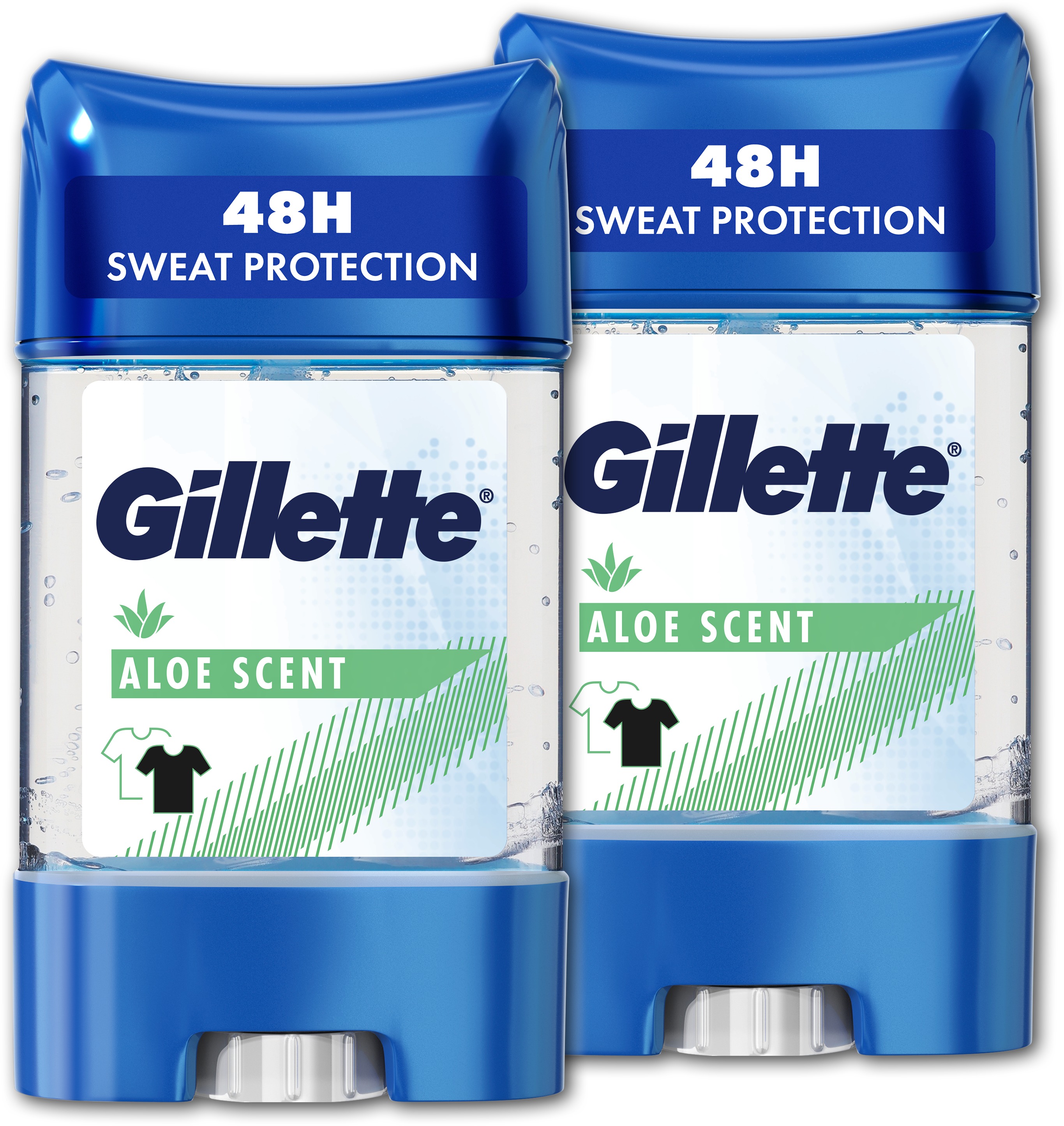 GILLETTE Aloe Scent Gélový antiperspirant 2× 70 ml