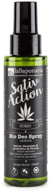 LASAPONARIA Pánsky deodorant v spreji s kanabisom BIO 100 ml