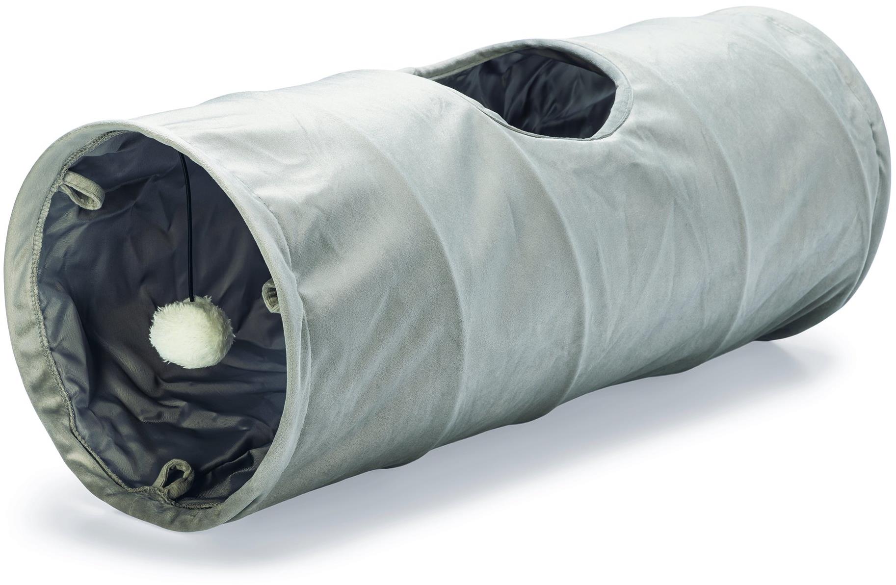 Designed by Lotte Cylla Tunel pre mačky, 65 × 25 × 25 cm, sivý