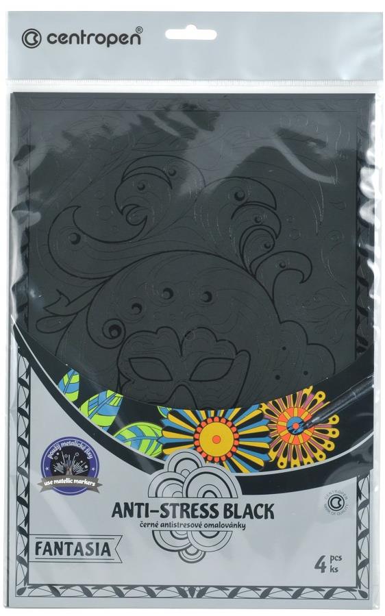 CENTROPEN Antistresové omaľovánky BLACK 9997 – Fantasia
