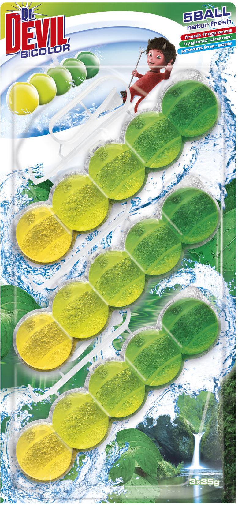 Dr. DEVIL Bicolor 5Ball Natur Fresh 3× 35 g