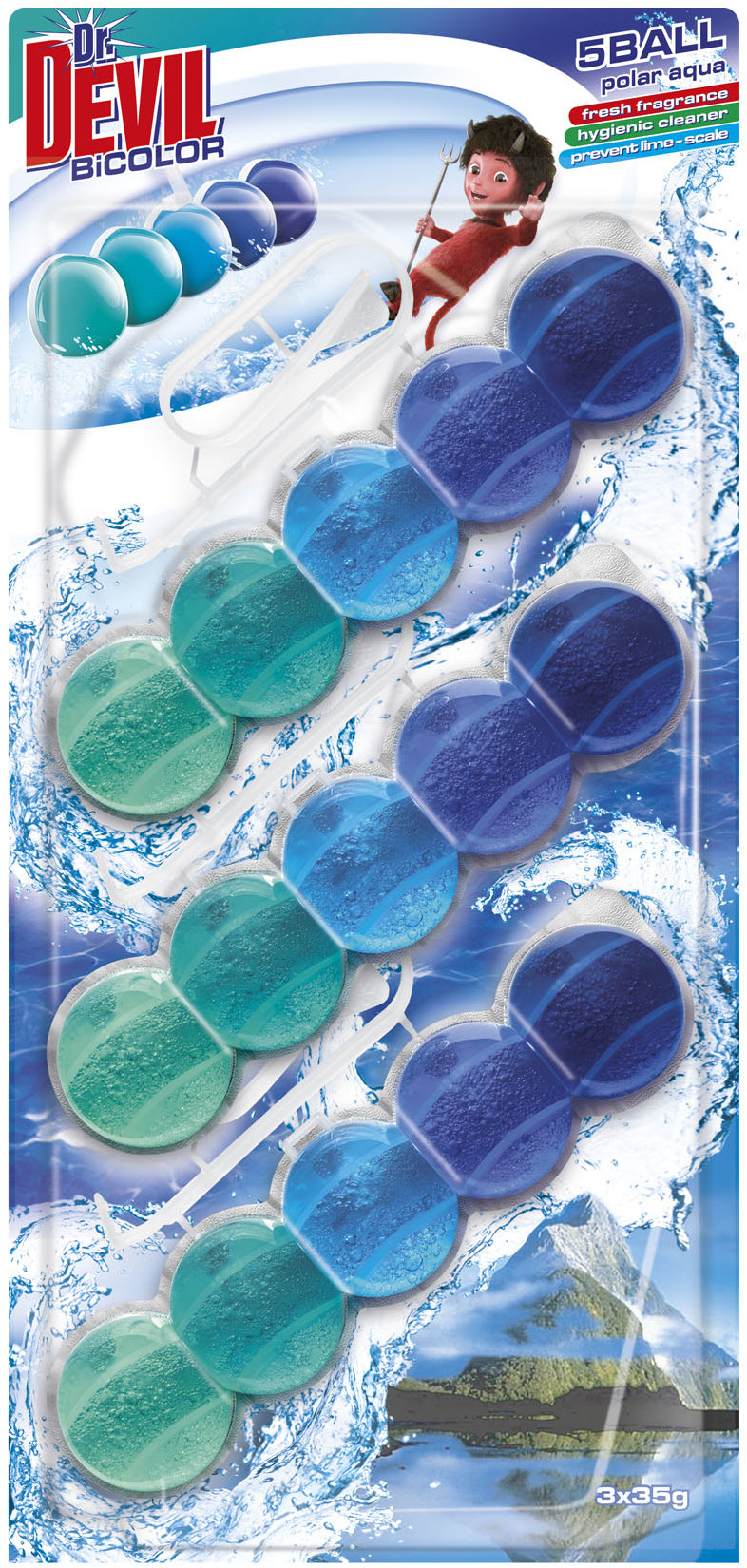 Dr. DEVIL Bicolor 5Ball Polar Aqua 3× 35 g