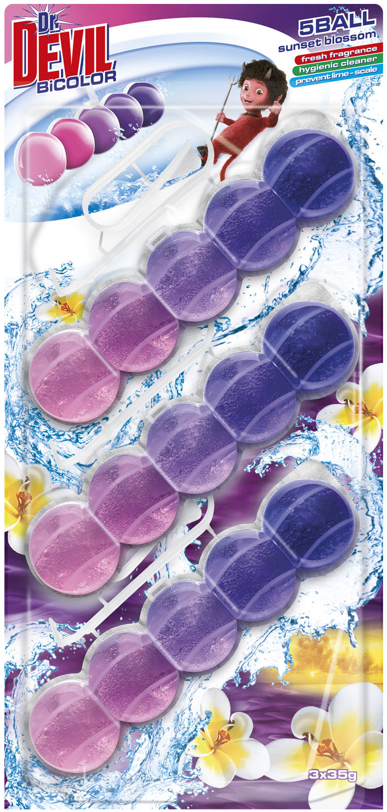 Dr. DEVIL Bicolor 5Ball Sunset Blossom 3× 35 g