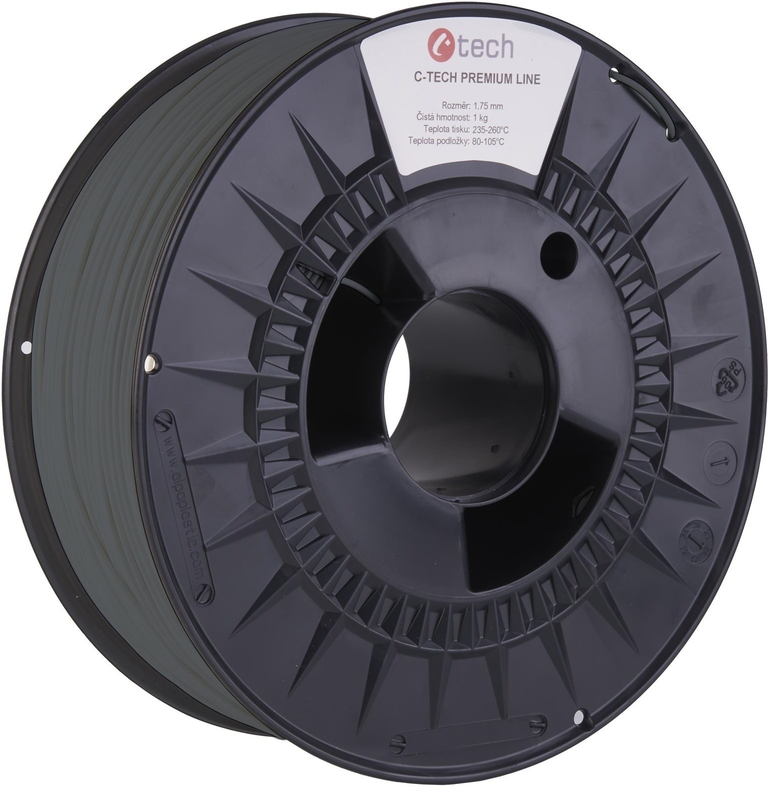 C-TECH filament PREMIUM LINE ABS čadičová sivá RAL7012