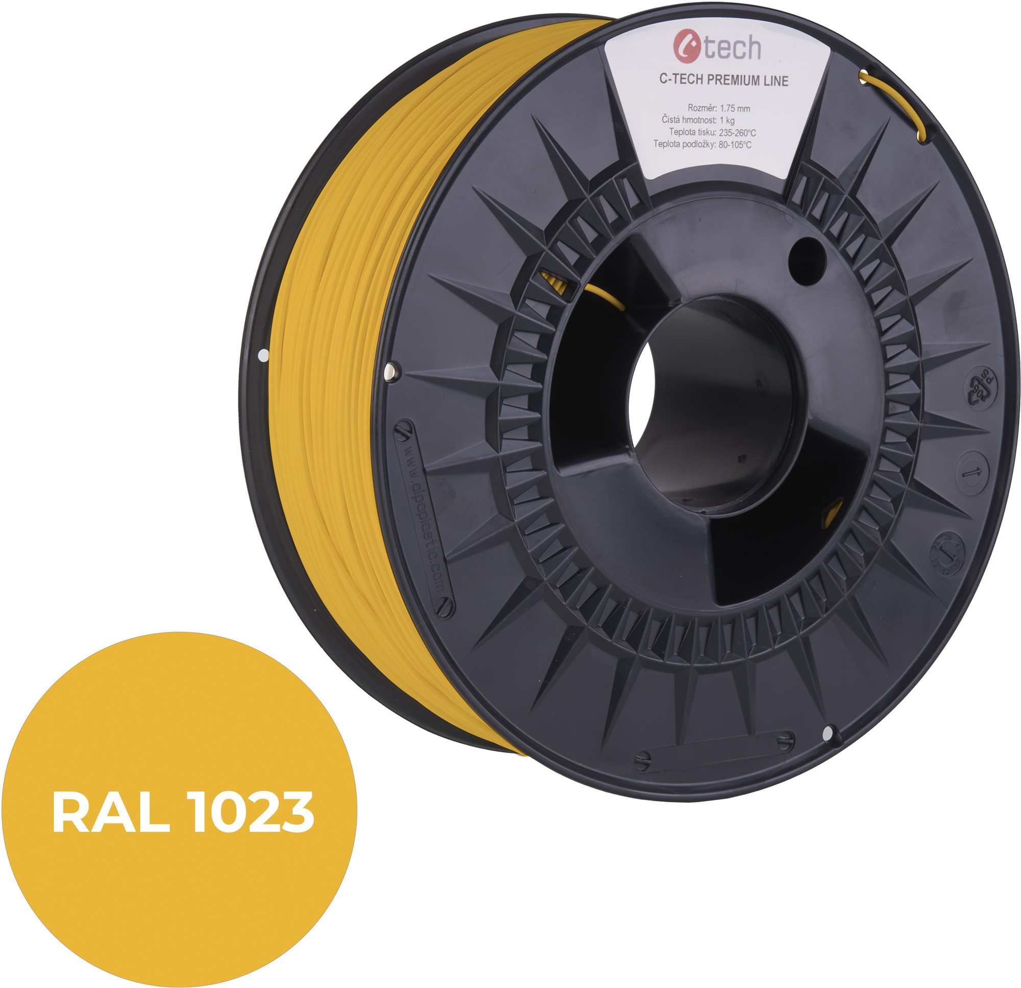 C-TECH filament PREMIUM LINE ASA dopravná žltá RAL1023