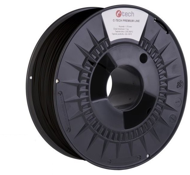 C-TECH filament PREMIUM LINE PLA dopravná čierna RAL9017