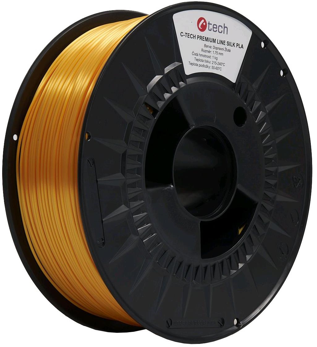 C-TECH filament PREMIUM LINE PLA Silk dopravná žltá RAL1023