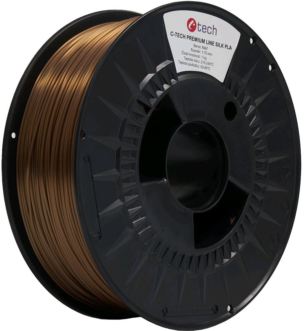 C-TECH filament PREMIUM LINE PLA Silk meď
