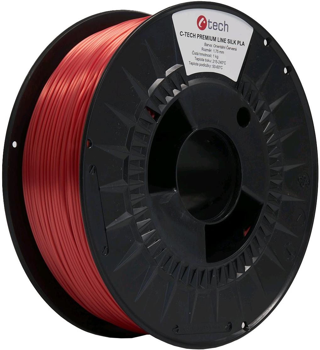 C-TECH filament PREMIUM LINE PLA Silk orientálna červená RAL3031