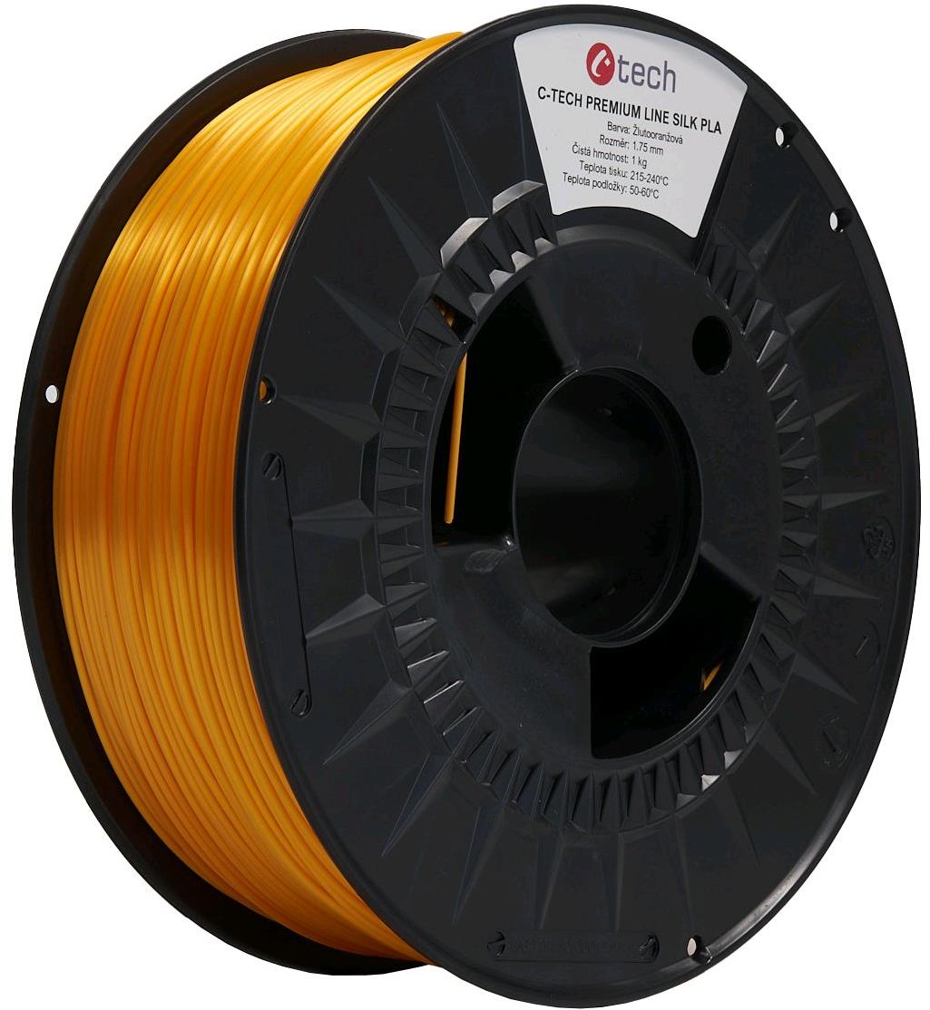 C-TECH filament PREMIUM LINE PLA Silk žlto-oranžová RAL2000